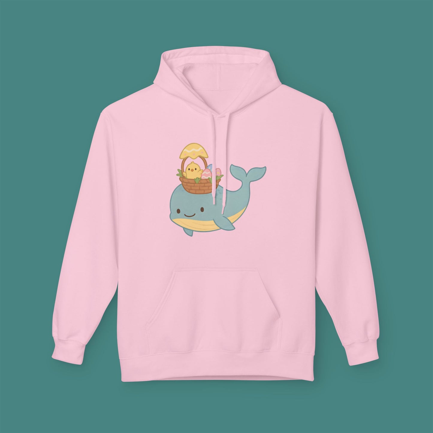 Easter Whale Fleece Unisex Hoodie