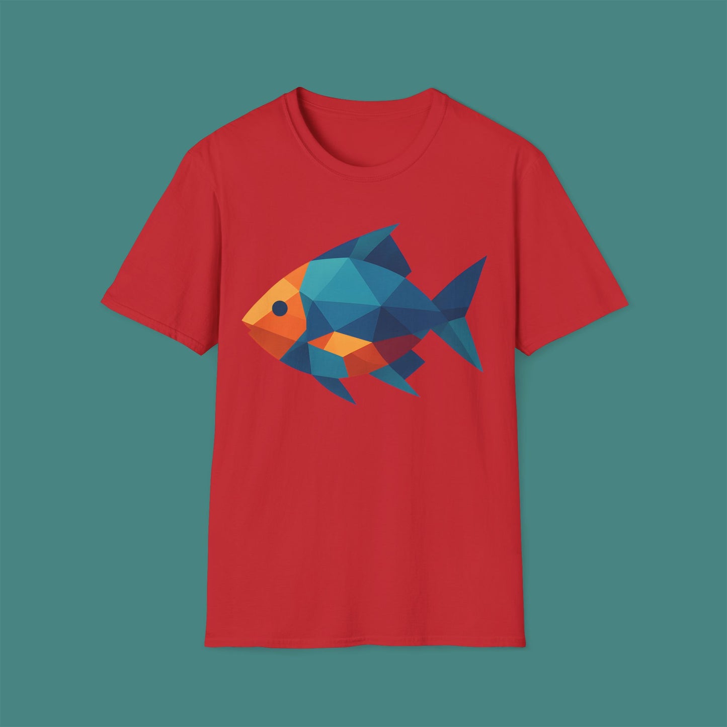 Geometric Polygon Fish Unisex T-Shirt