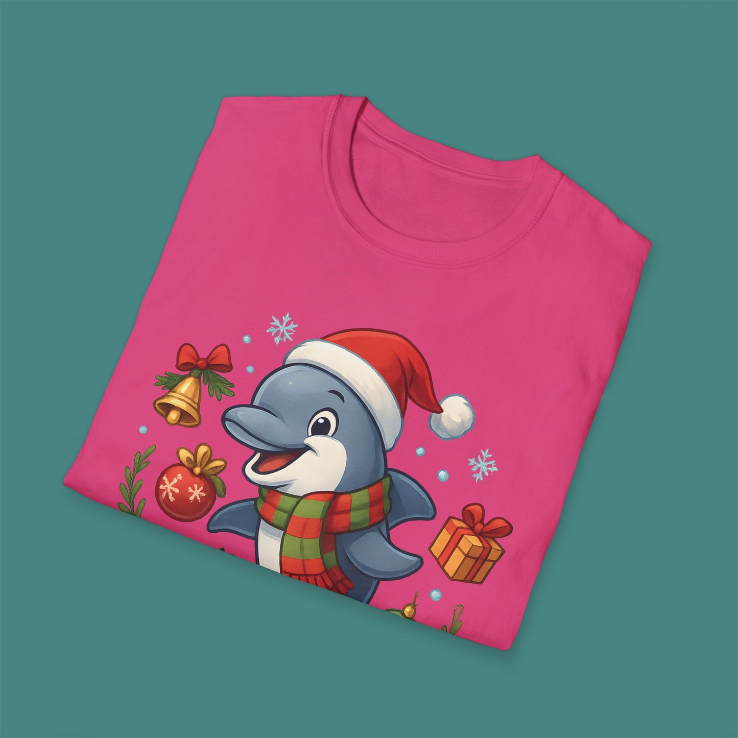 Christmas Dolphin Unisex T-Shirt