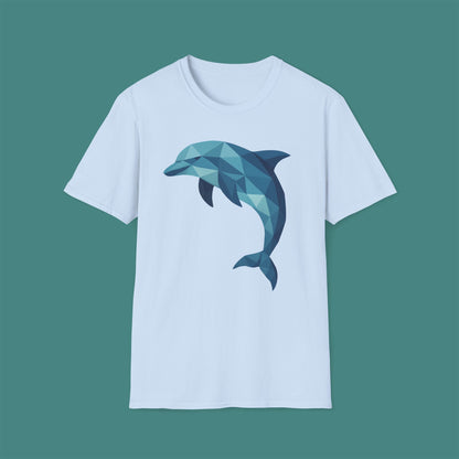 Geometric Polygon Dolphin Unisex T-Shirt