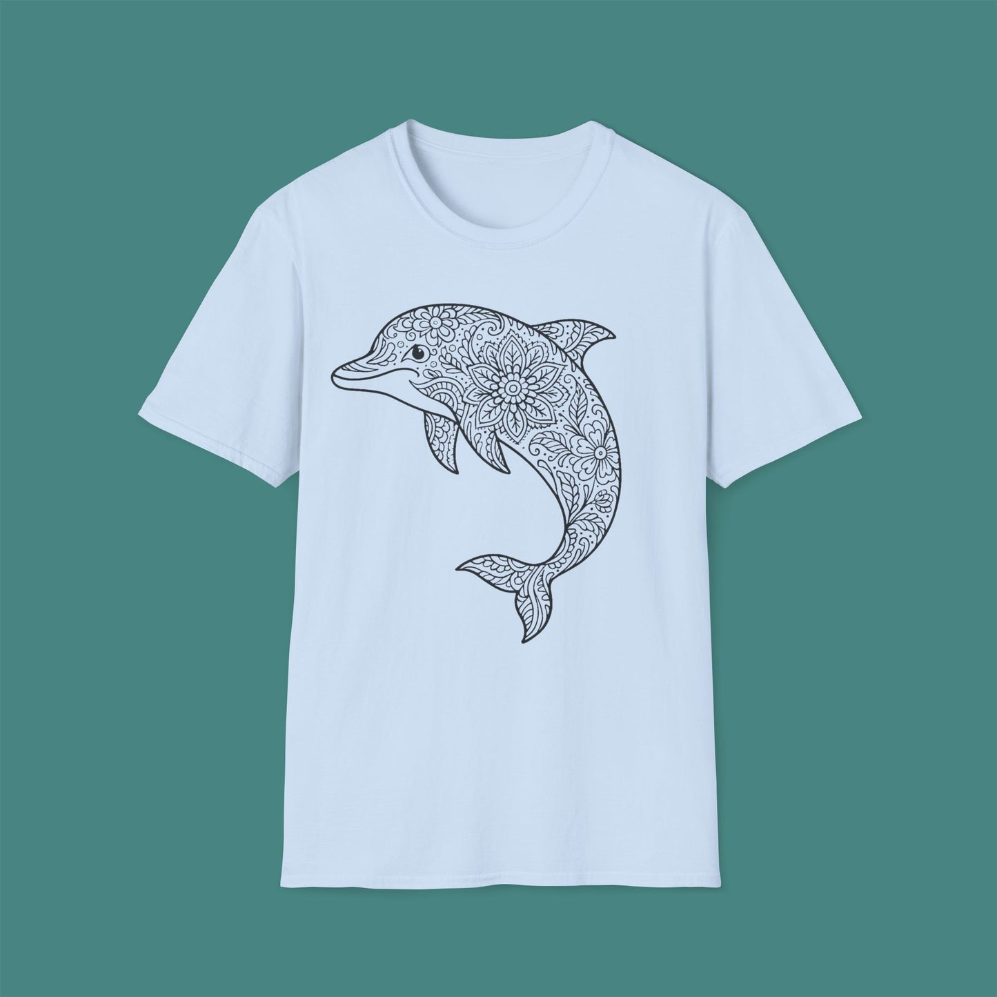 Intricate Mandala Dolphin Unisex T-Shirt
