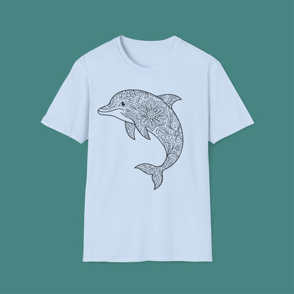 Intricate Mandala Dolphin Unisex T-Shirt