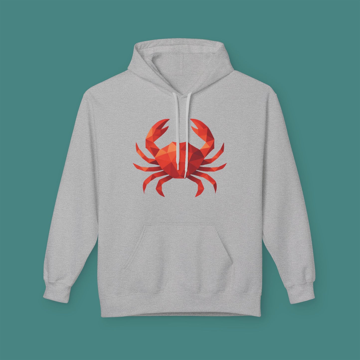 Geometric Polygon Crab Fleece Unisex Hoodie