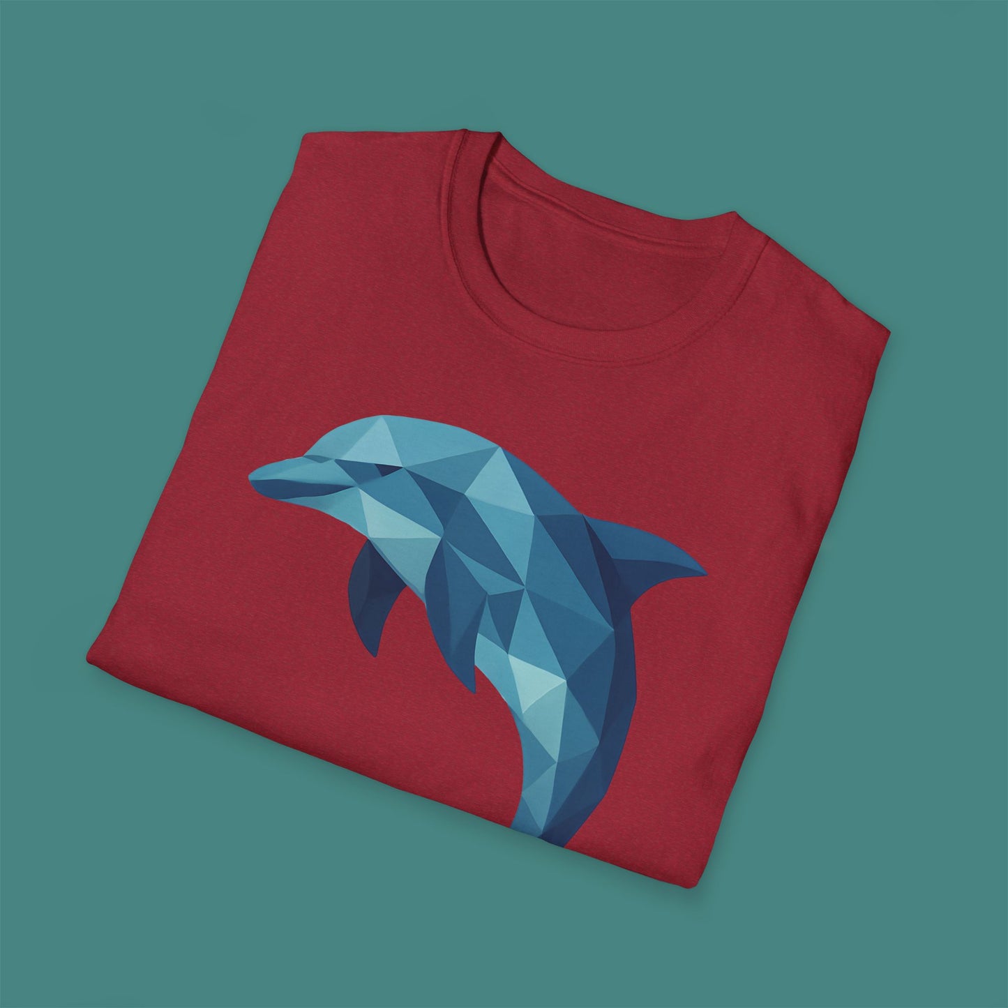 Geometric Polygon Dolphin Unisex T-Shirt