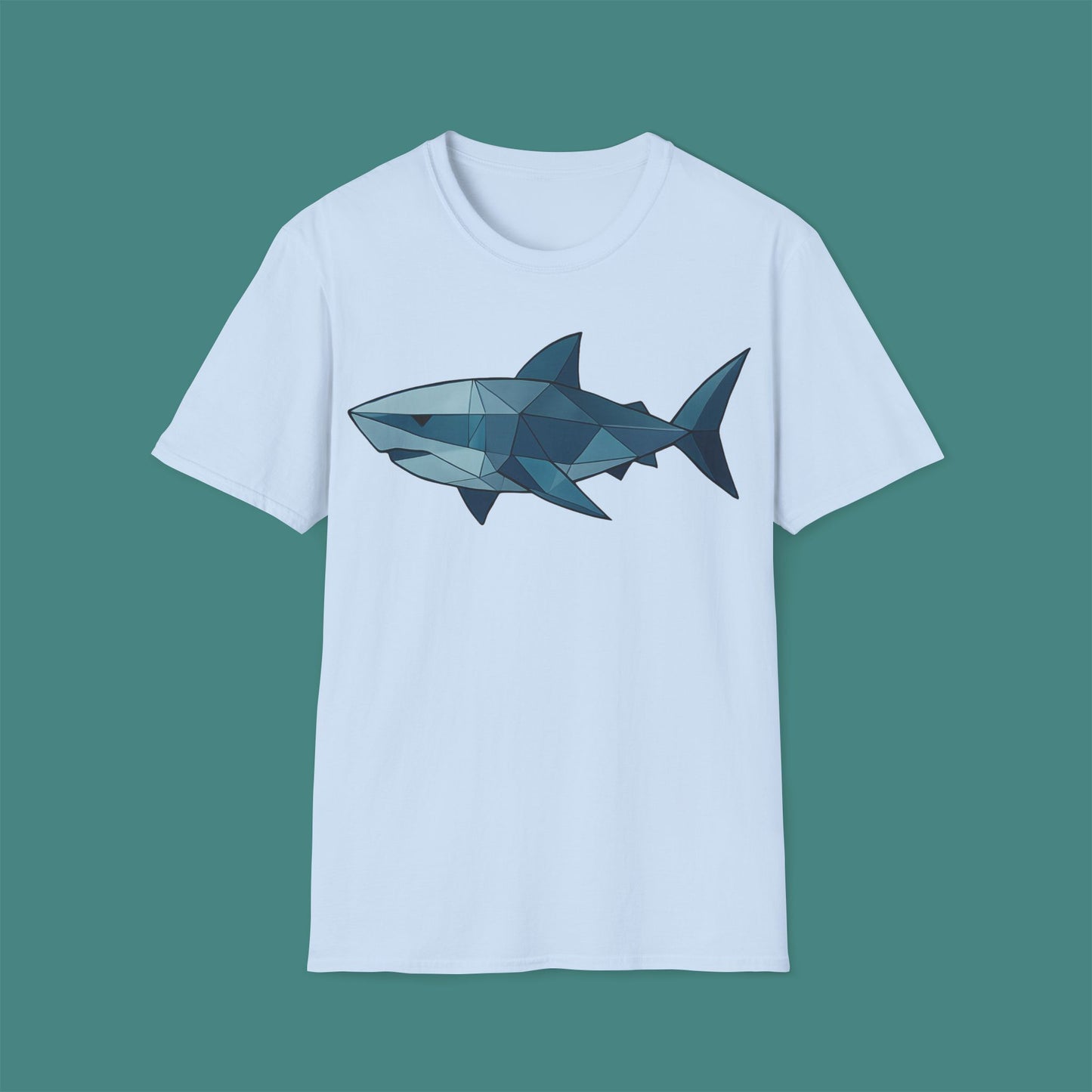 Geometric Polygon Shark Unisex T-Shirt