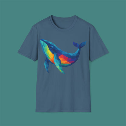 Geometric Polygon Whale Unisex T-Shirt
