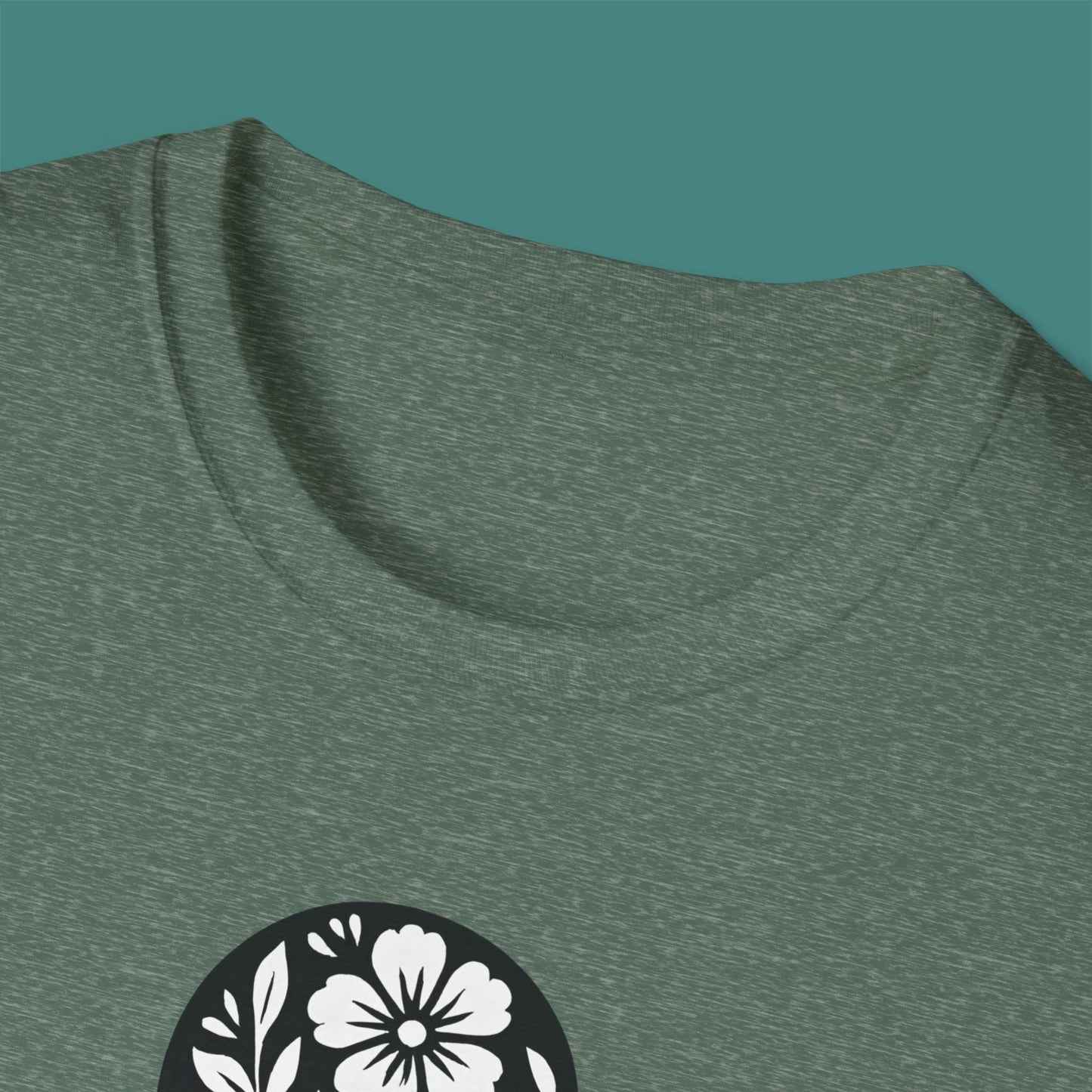 Floral Octopus Silhouette Unisex T-Shirt