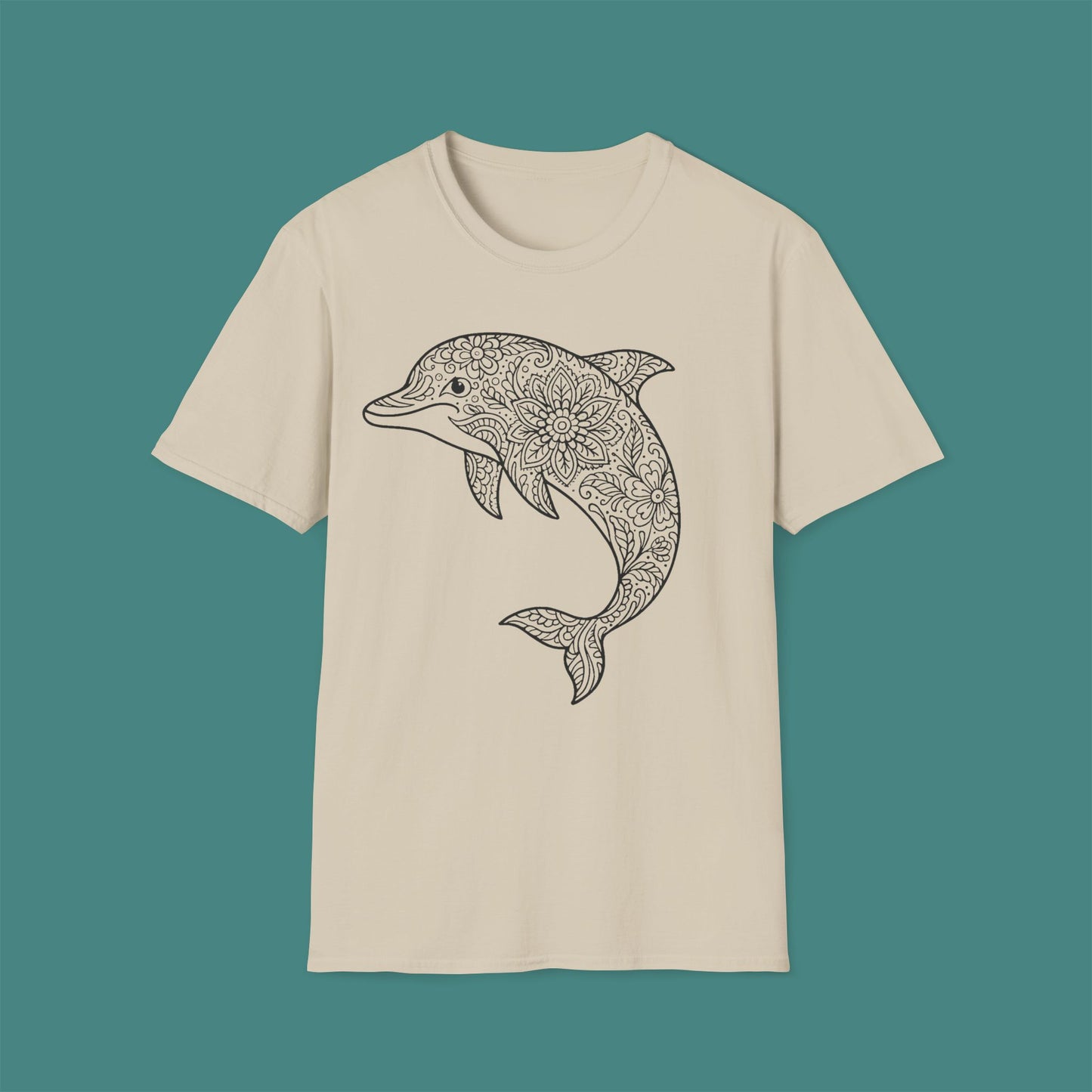Intricate Mandala Dolphin Unisex T-Shirt