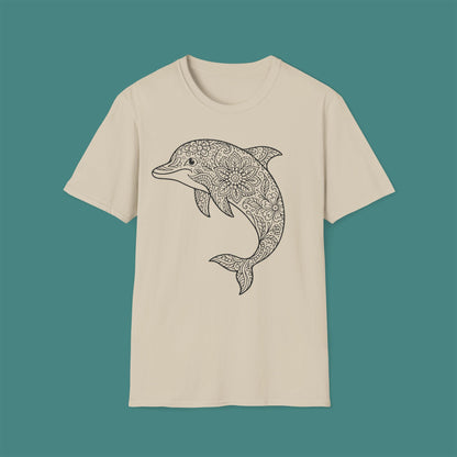 Intricate Mandala Dolphin Unisex T-Shirt