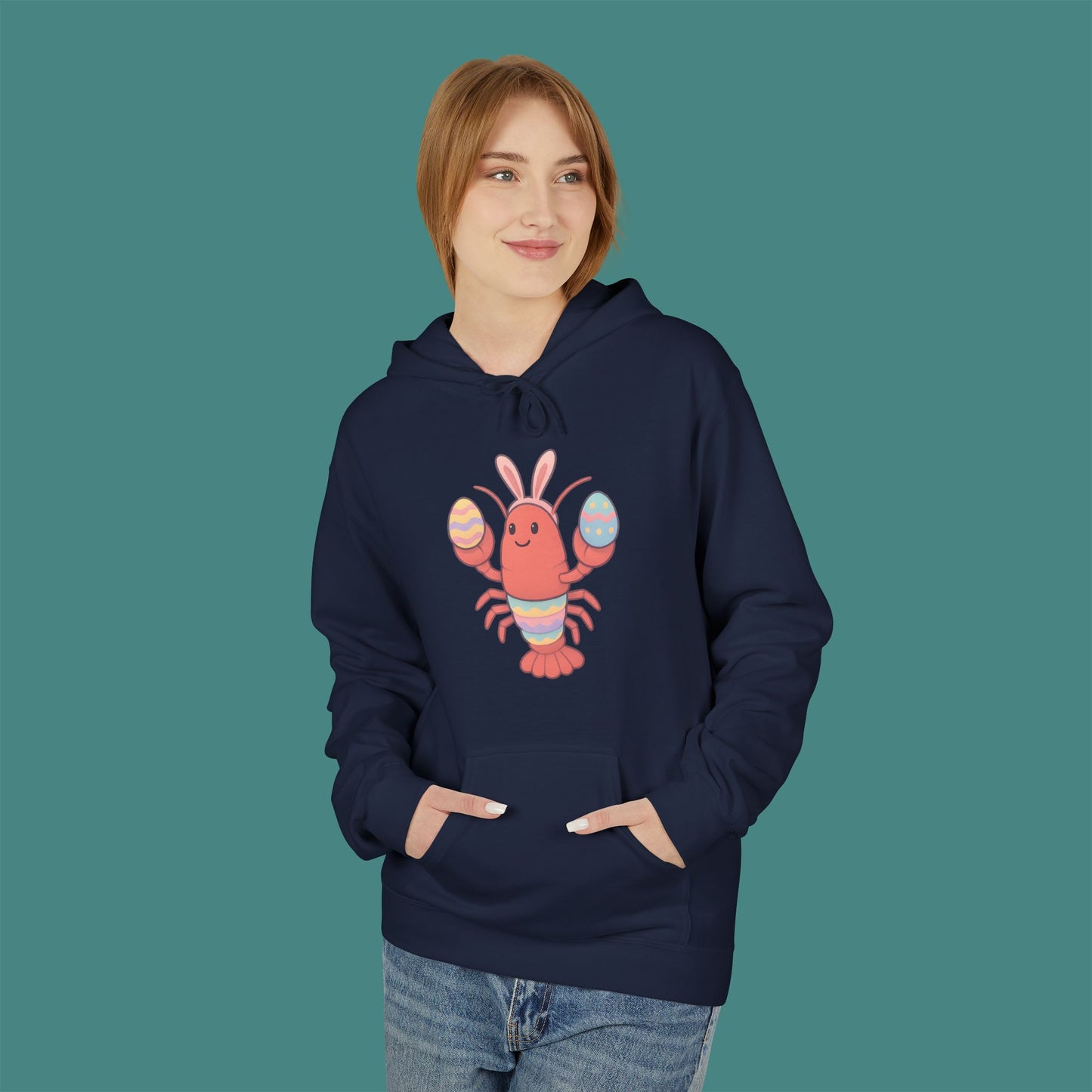 Easter Lobster Fleece Unisex Hoodie