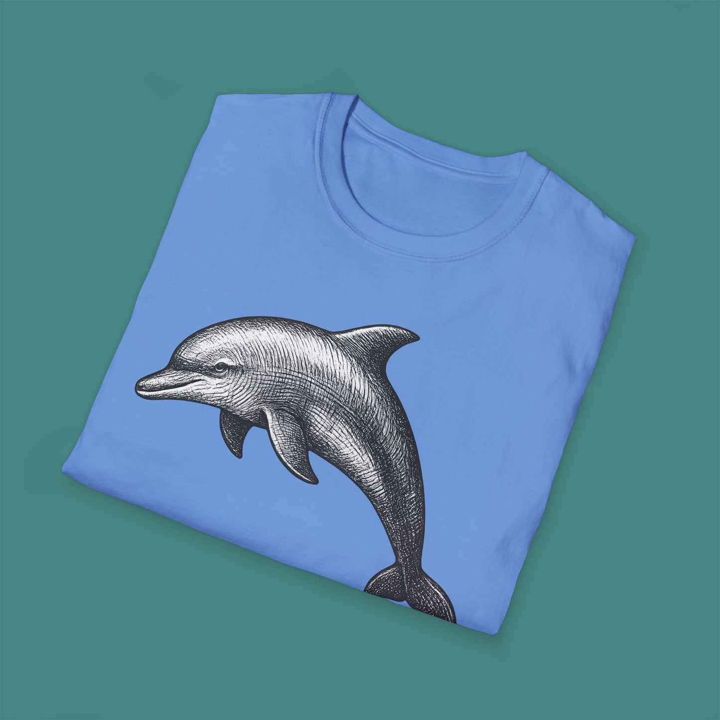 Vintage Etching Dolphin Unisex T-Shirt