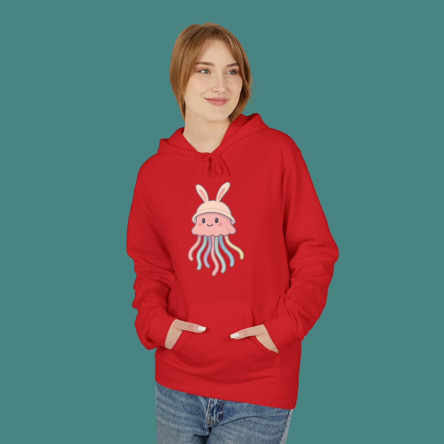 Easter Jellyfish Fleece Unisex Hoodie