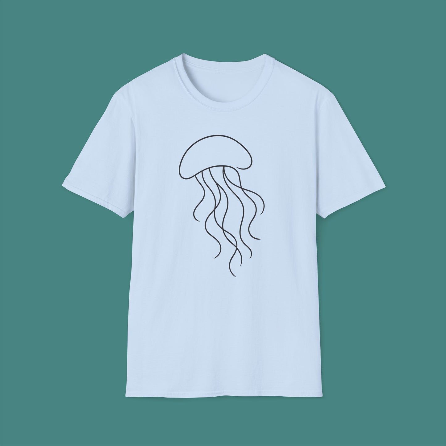 Minimalist Line Art Jellyfish Unisex T-Shirt