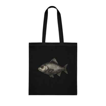 Vintage Etching Fish Tote Bag