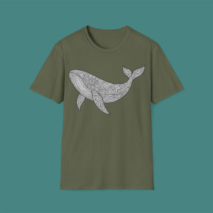 Intricate Mandala Whale Unisex T-Shirt