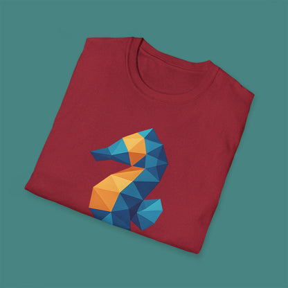 Geometric Polygon Seahorse Unisex T-Shirt