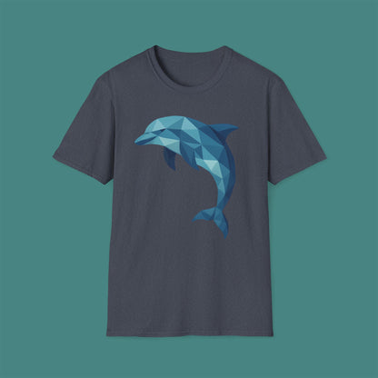 Geometric Polygon Dolphin Unisex T-Shirt