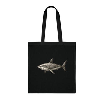 Vintage Etching Shark Tote Bag