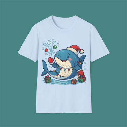 Christmas Whale Unisex T-Shirt