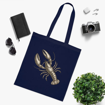Vintage Etching Lobster Tote Bag