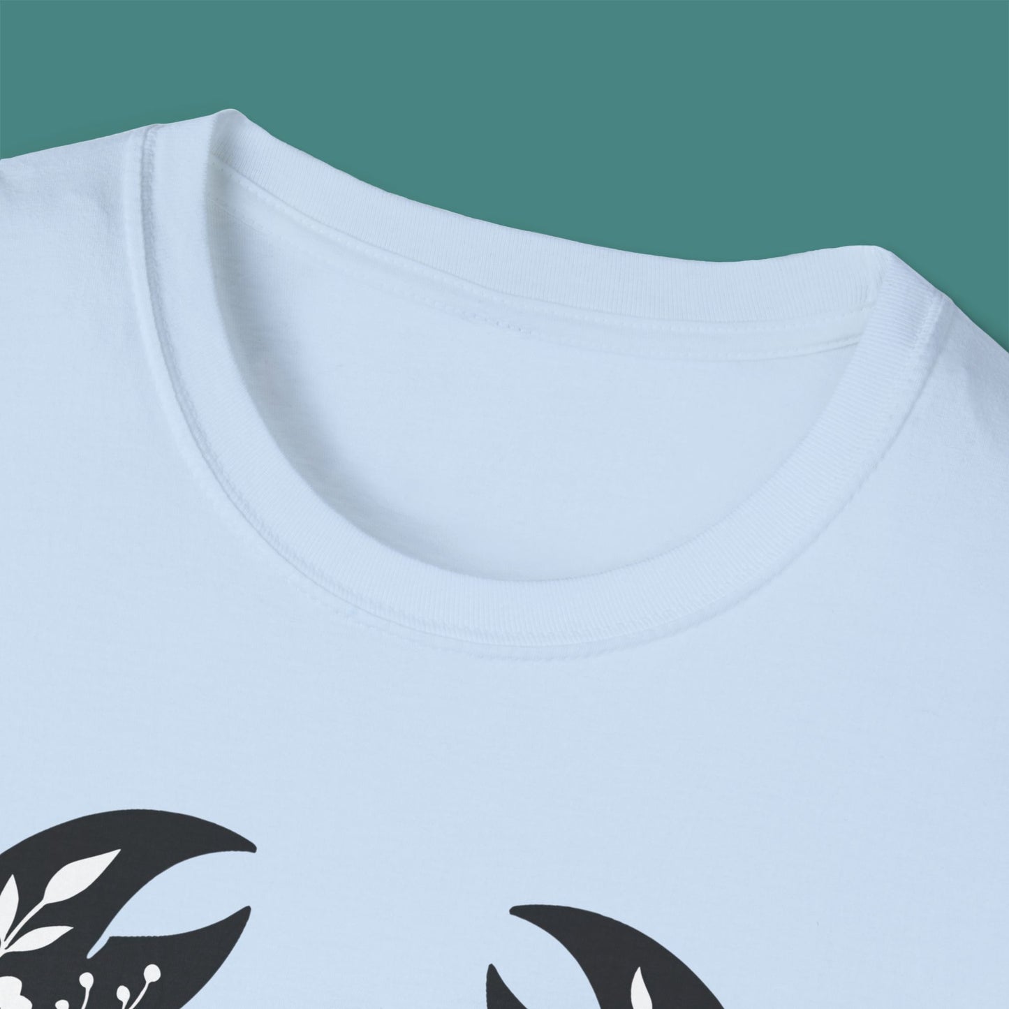 Floral Crab Silhouette Unisex T-Shirt