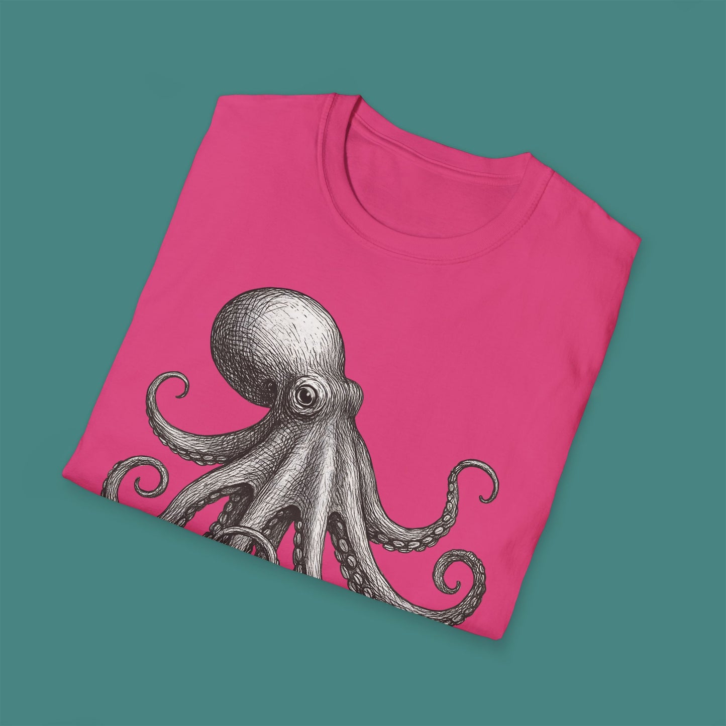 Vintage Etching Octopus Unisex T-Shirt