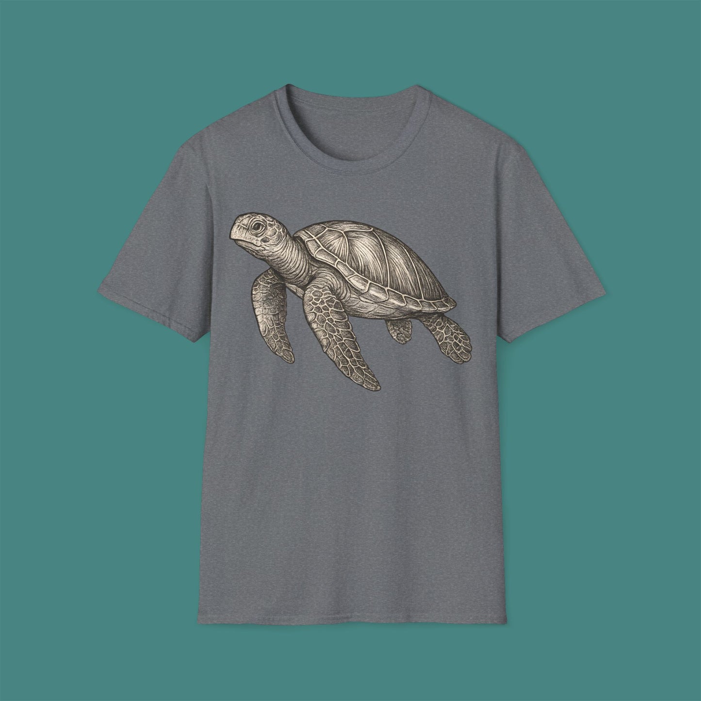 Vintage Etching Turtle Unisex T-Shirt