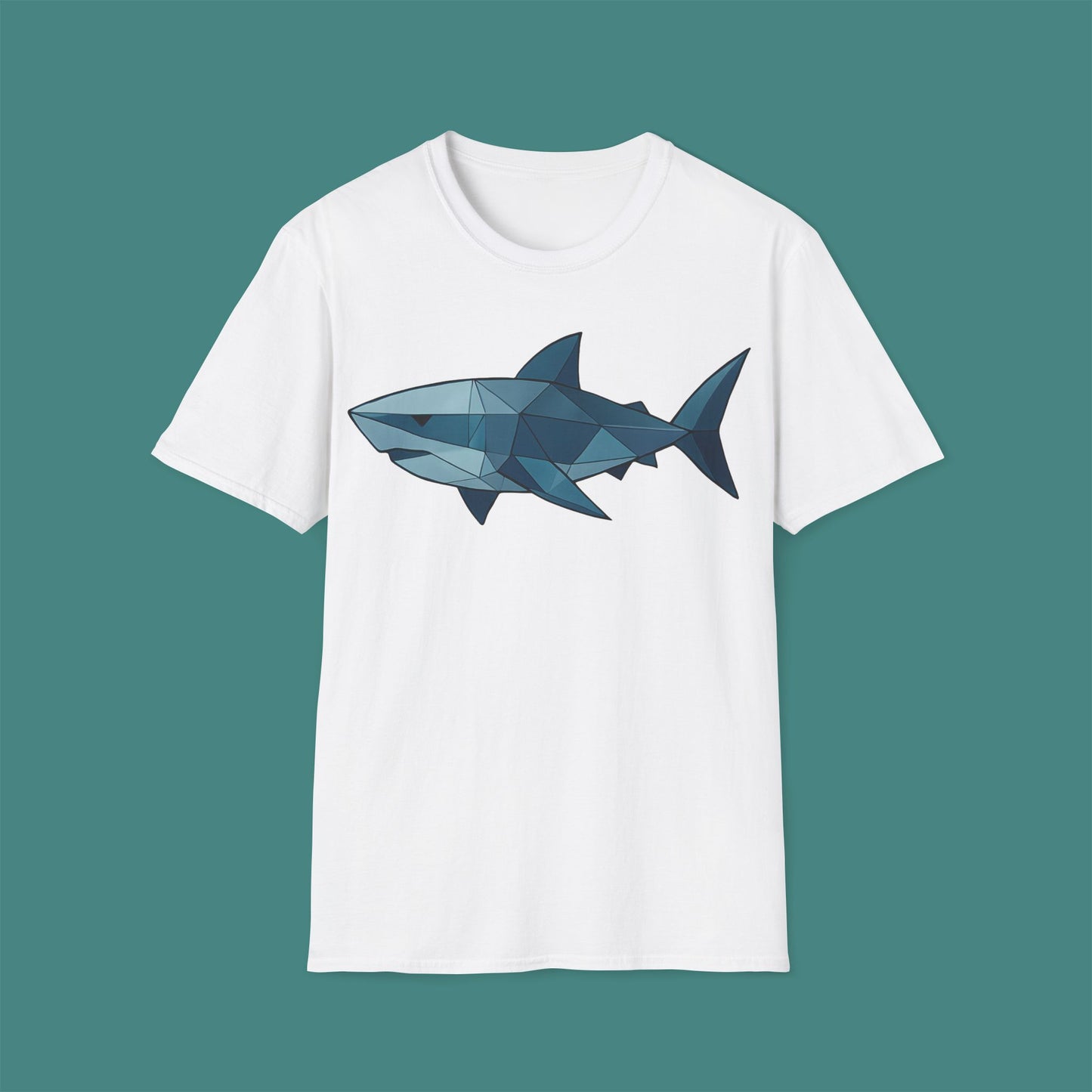Geometric Polygon Shark Unisex T-Shirt