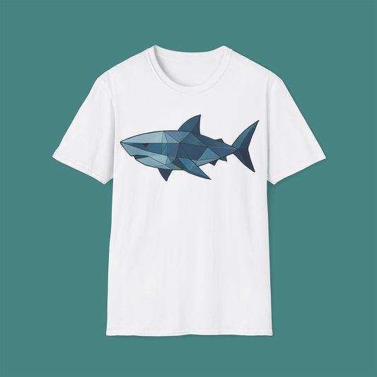 Geometric Polygon Shark Unisex T-Shirt