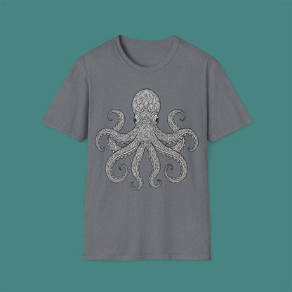 Intricate Mandala Octopus Unisex T-Shirt