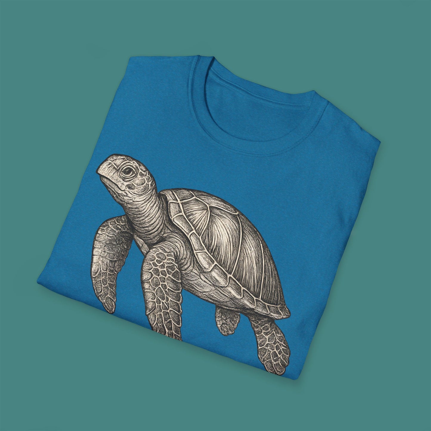 Vintage Etching Turtle Unisex T-Shirt