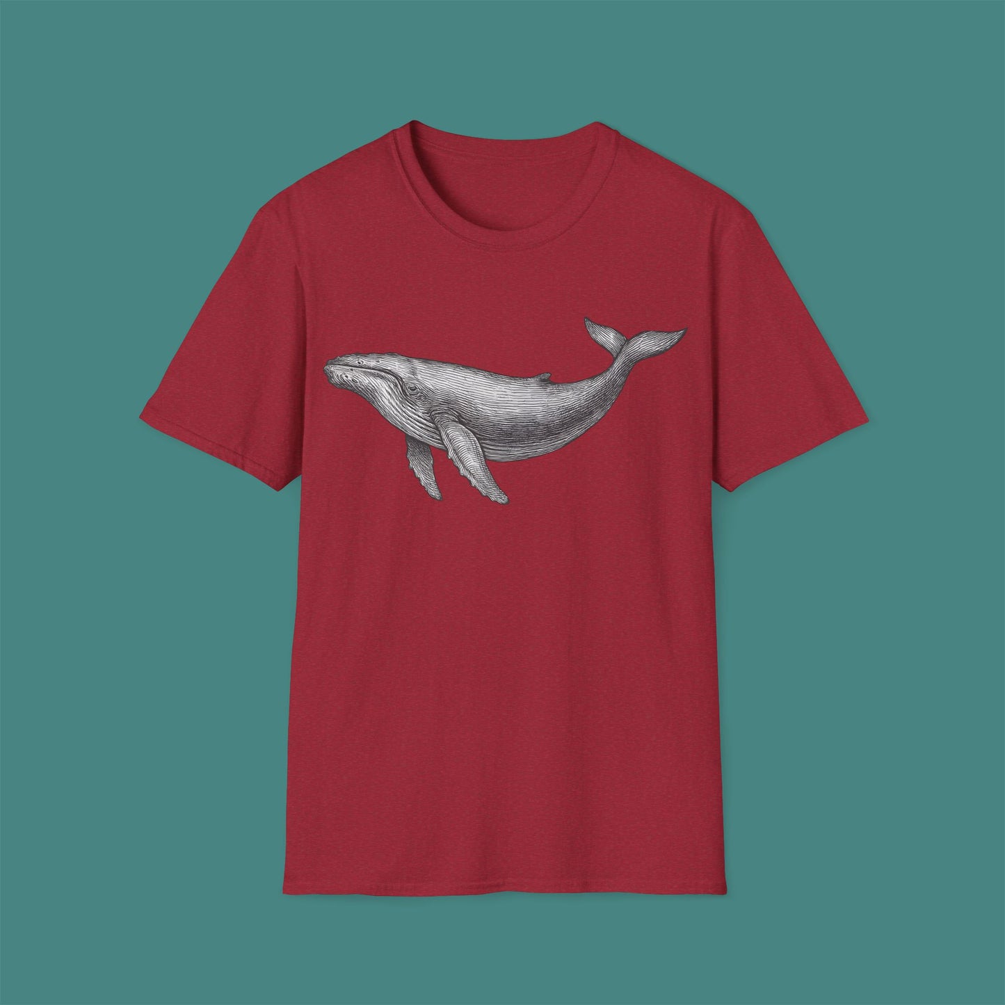 Vintage Etching Whale Unisex T-Shirt
