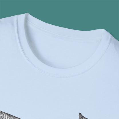 Vintage Etching Whale Unisex T-Shirt
