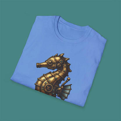 Steampunk Mechanical Seahorse Unisex T-Shirt