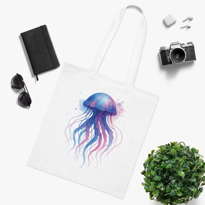 Watercolor Splash Jellyfish Tote Bag