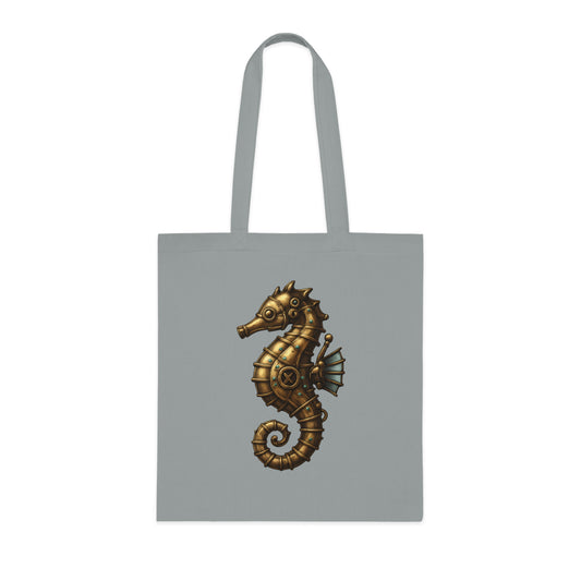 Steampunk Mechanical Seahorse Tote Bag