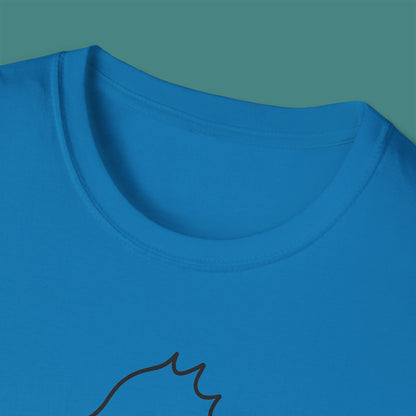 Minimalist Line Art Seahorse Unisex T-Shirt