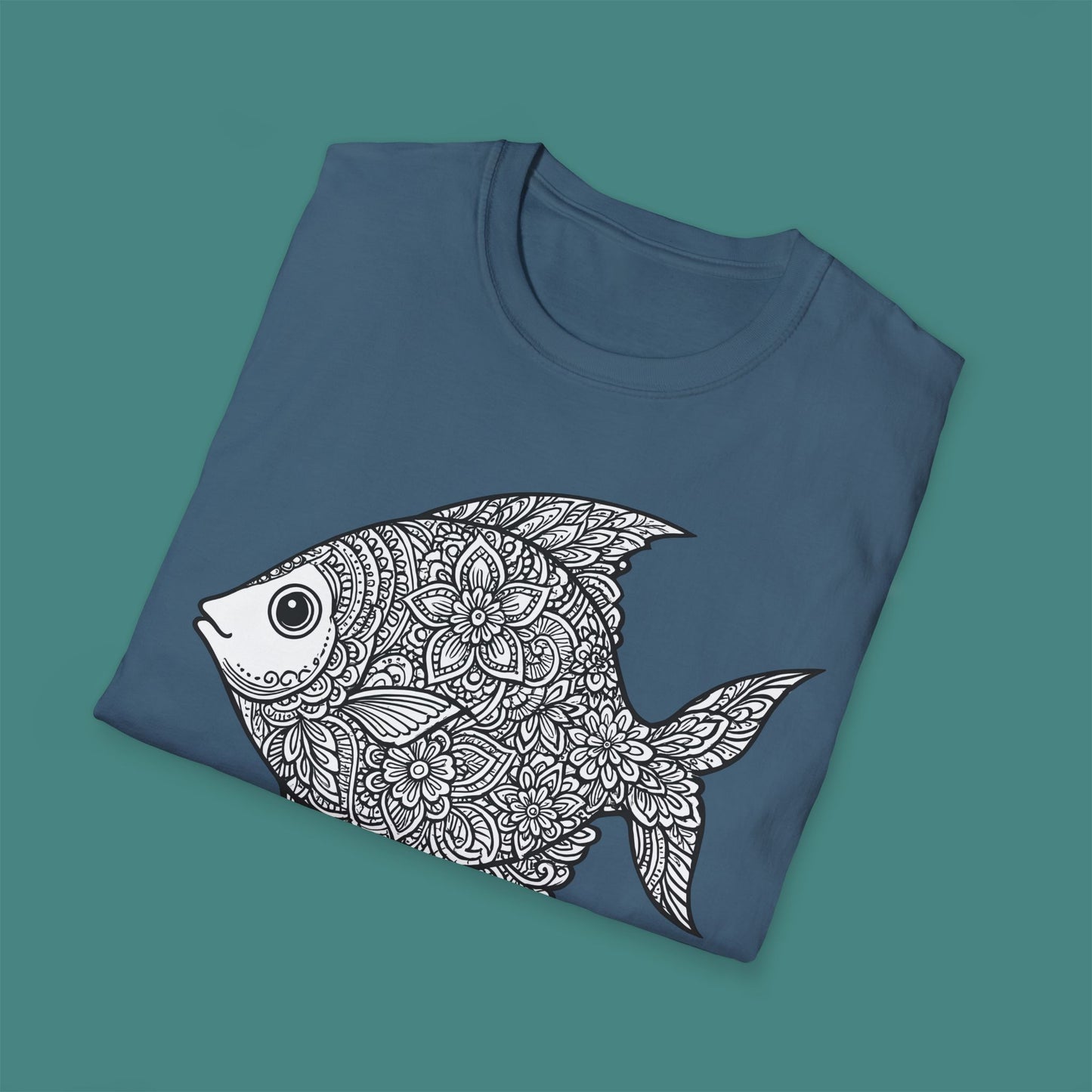 Intricate Mandala Fish Unisex T-Shirt