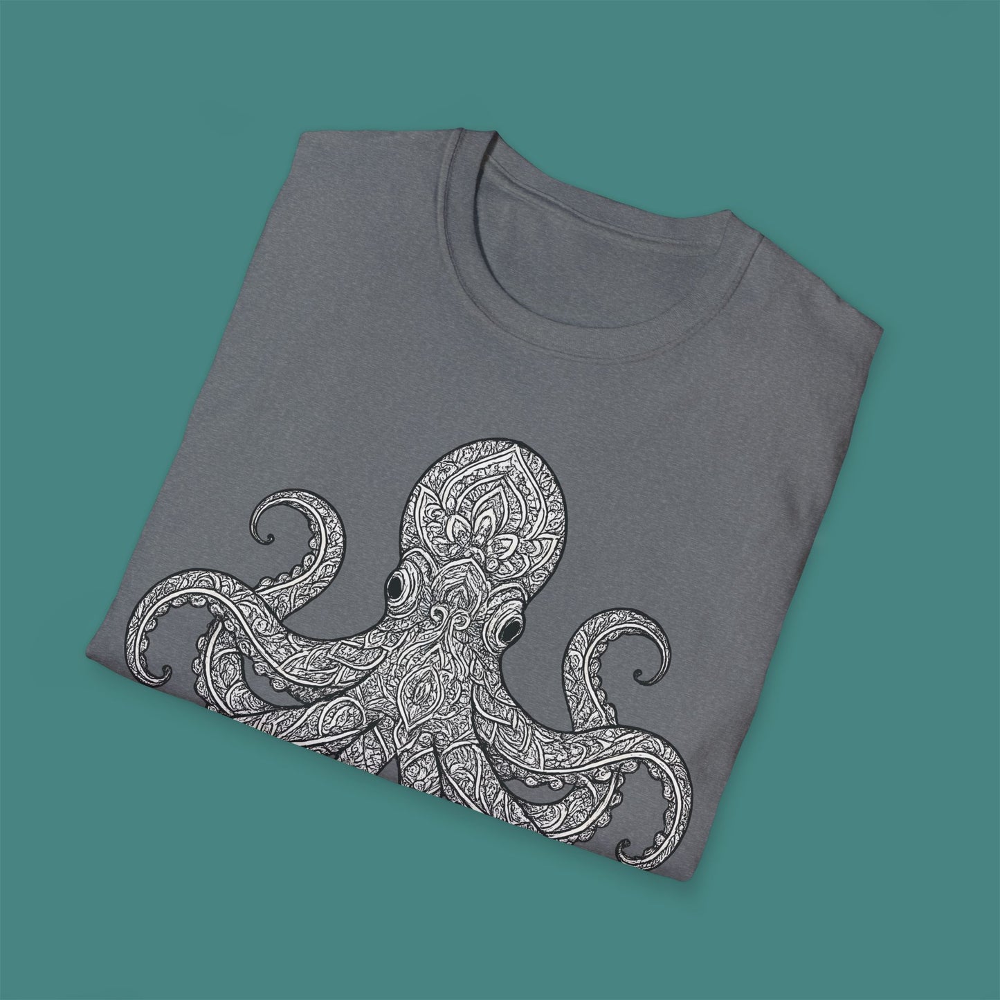 Intricate Mandala Octopus Unisex T-Shirt