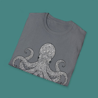 Intricate Mandala Octopus Unisex T-Shirt