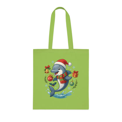 Christmas Dolphin Tote Bag