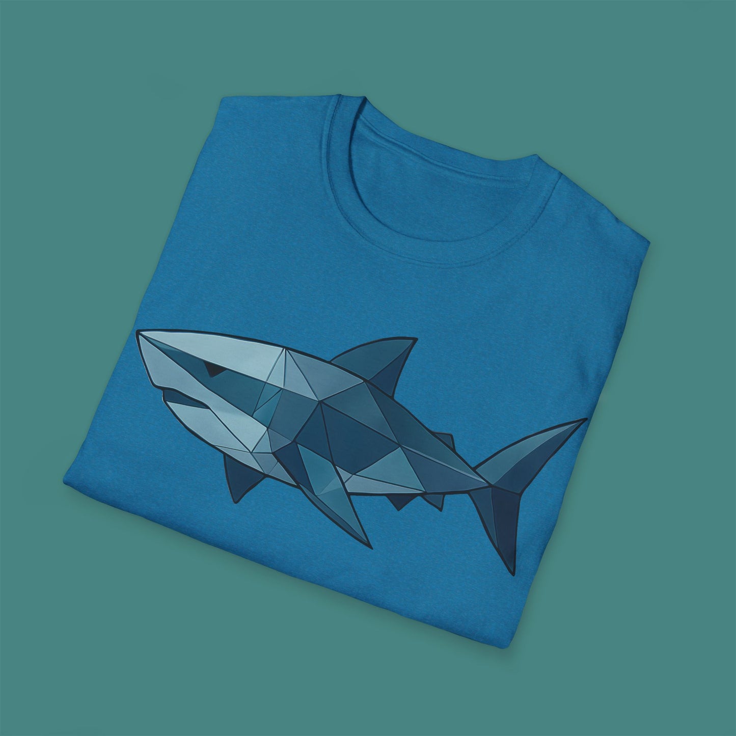 Geometric Polygon Shark Unisex T-Shirt