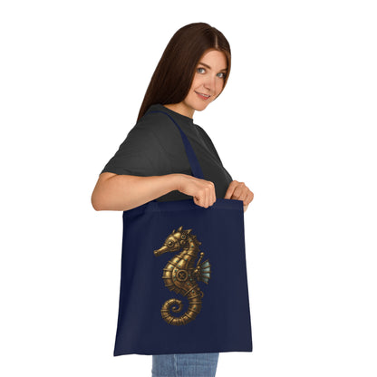 Steampunk Mechanical Seahorse Tote Bag