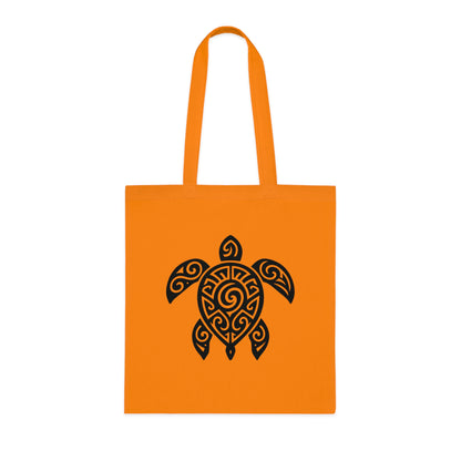 Tribal Tattoo Turtle Tote Bag