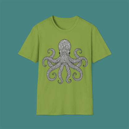 Intricate Mandala Octopus Unisex T-Shirt