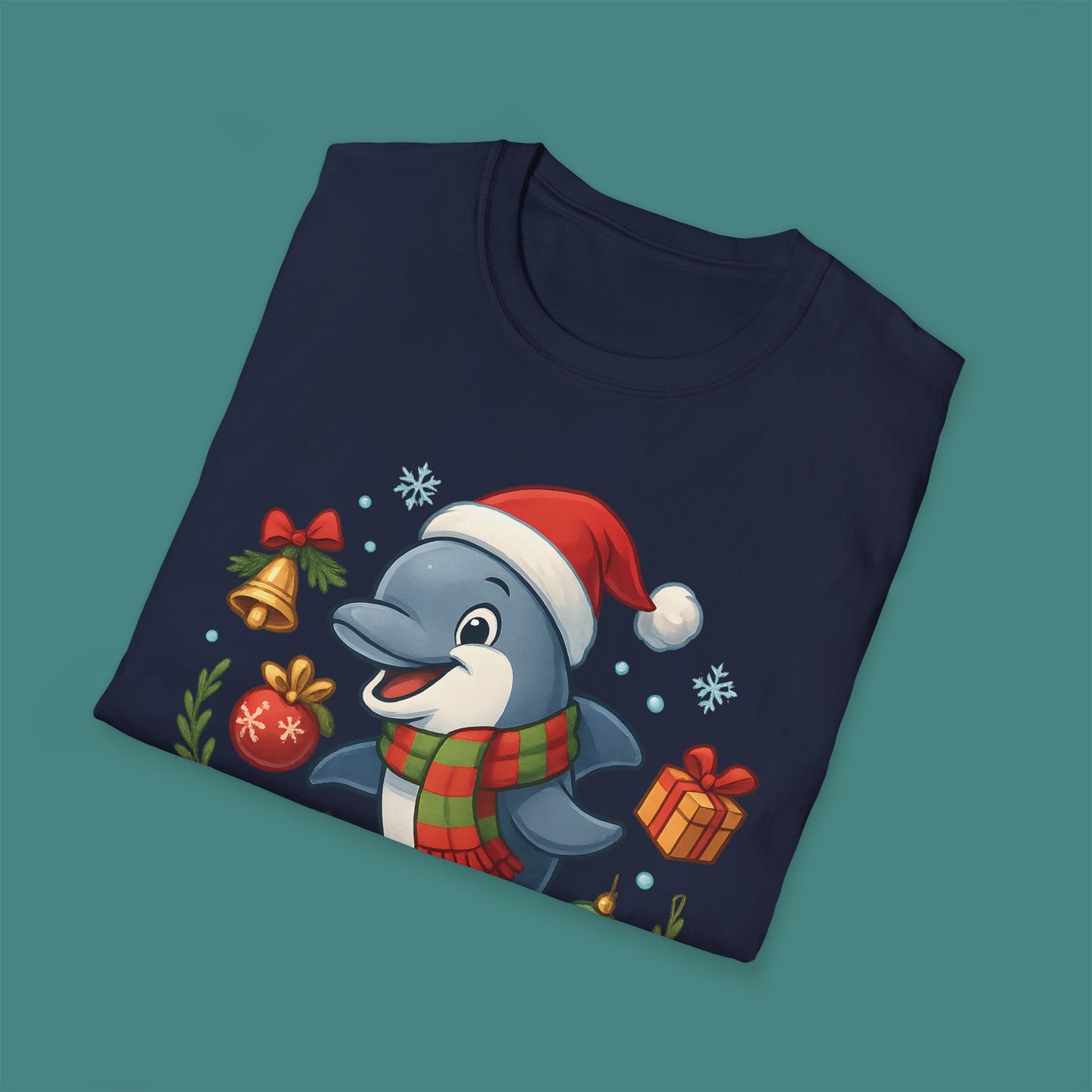Christmas Dolphin Unisex T-Shirt