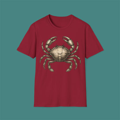Vintage Etching Crab Unisex T-Shirt