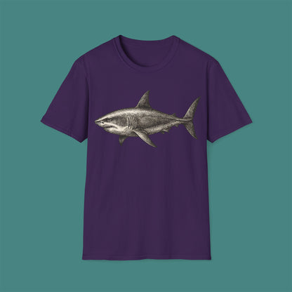 Vintage Etching Shark Unisex T-Shirt