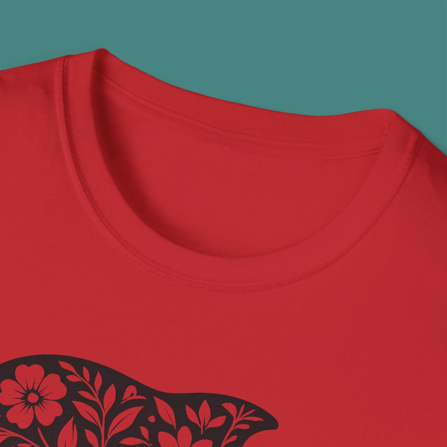 Floral Dolphin Silhouette Unisex T-Shirt