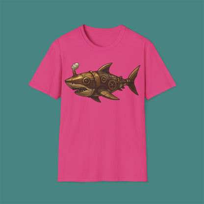 Steampunk Mechanical Shark Unisex T-Shirt